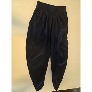 Vintage Judy Knapp California Navy Blue Harem Pants Pleated V-Yoke‎ High Waist